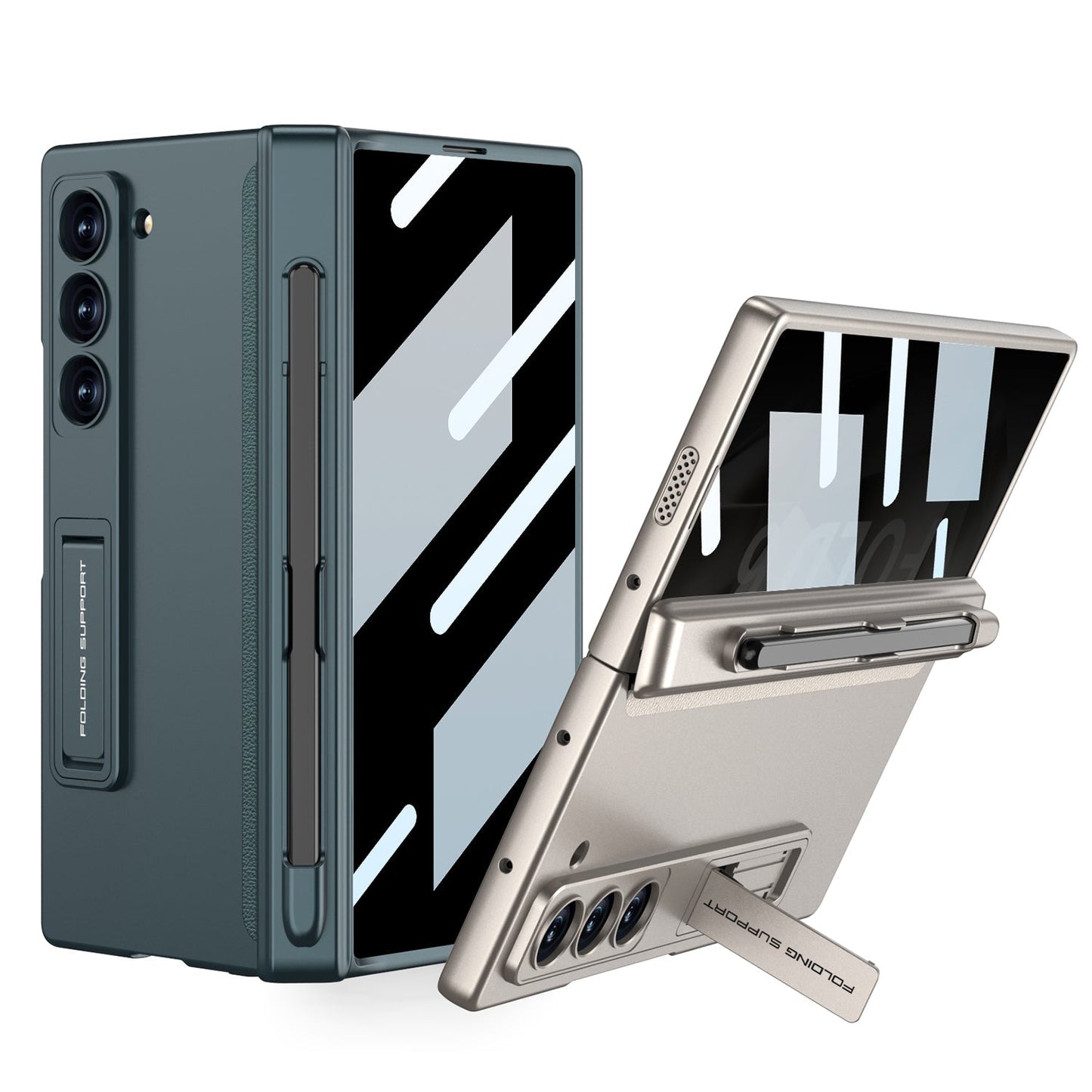 Magnetic Hinge Hidden Bracket Case With Pen Slot For Galaxy Z Series