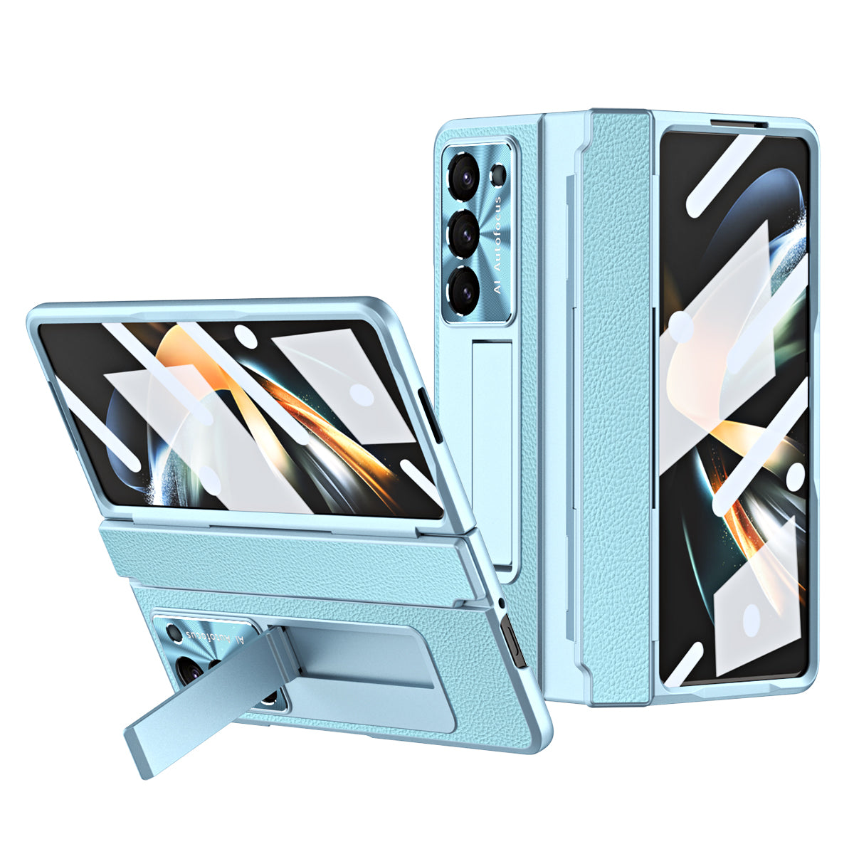 Luxury Leather Magnetic Bracket Case For Galaxy Z Series