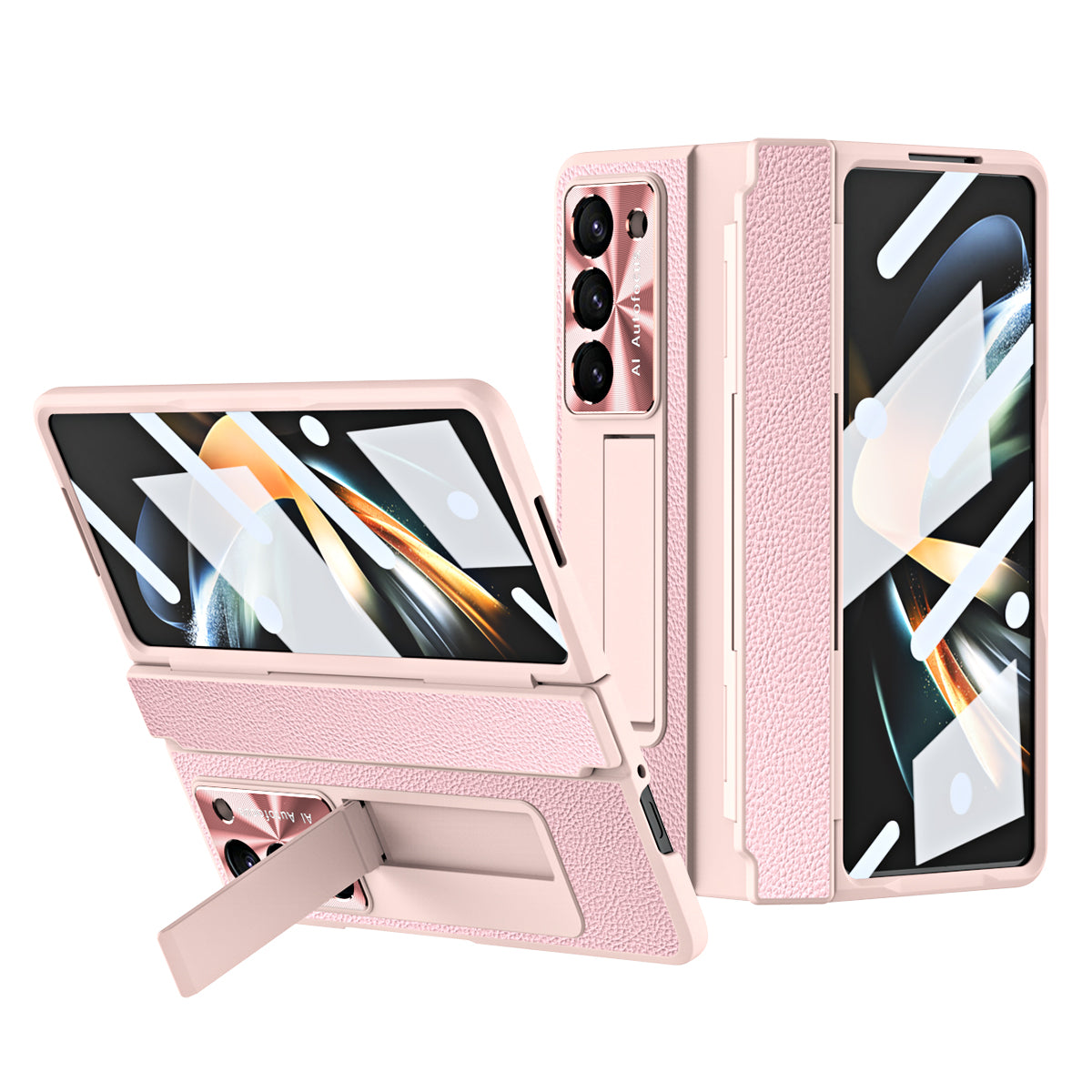 Luxury Leather Magnetic Bracket Case For Galaxy Z Series