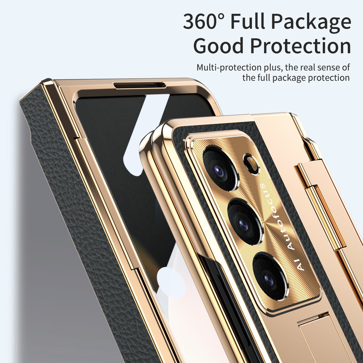 Luxury Leather Magnetic Bracket Case For Galaxy Z Series