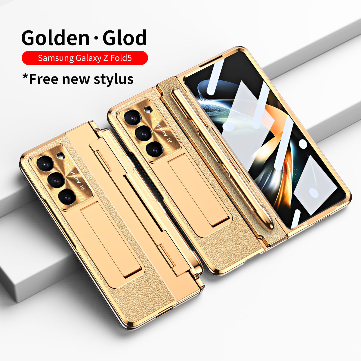 Luxury Leather Magnetic Bracket Case For Galaxy Z Series