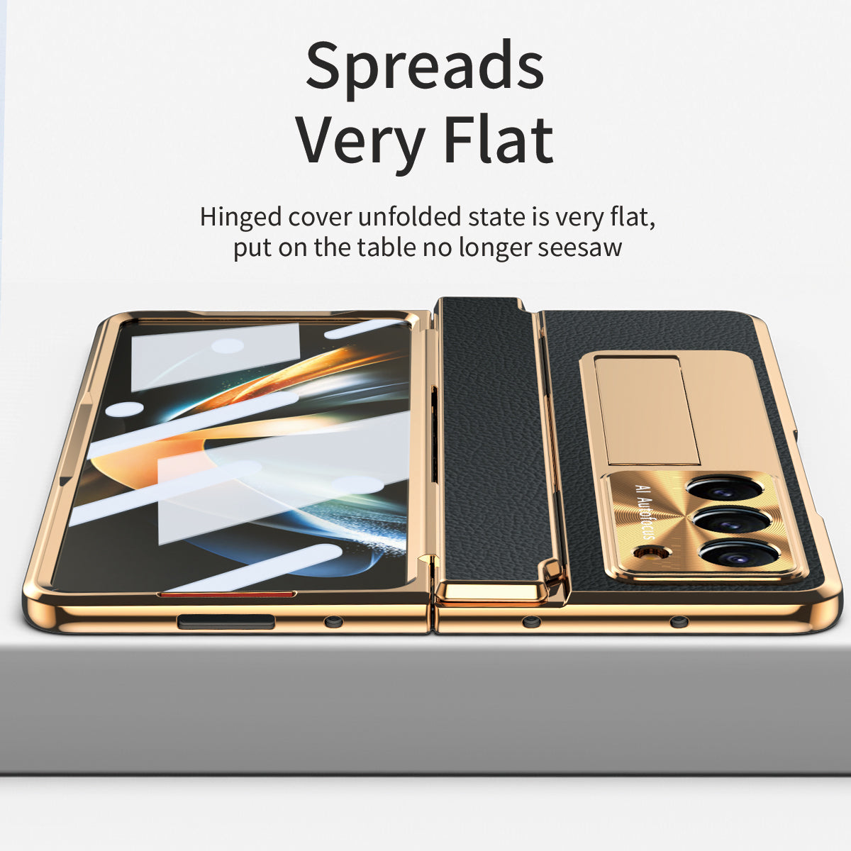Luxury Leather Magnetic Bracket Case For Galaxy Z Series