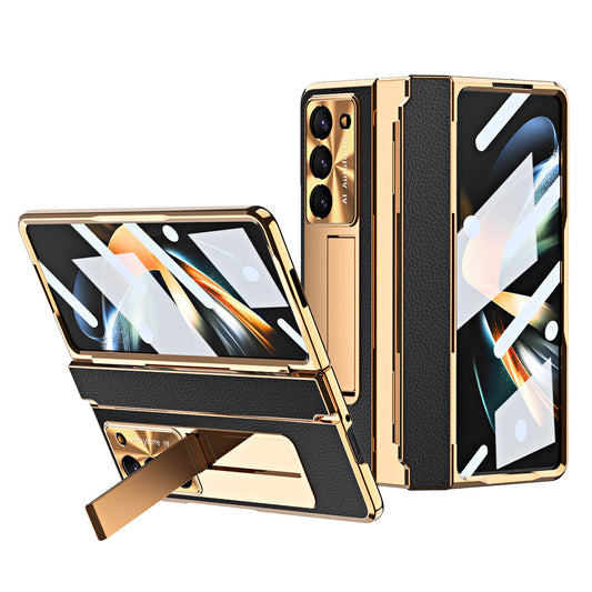 Luxury Leather Magnetic Bracket Case For Galaxy Z Series