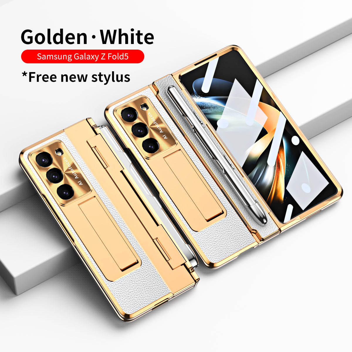 Luxury Leather Magnetic Bracket Case For Galaxy Z Series