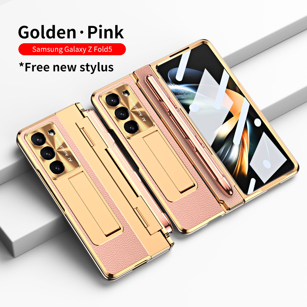 Luxury Leather Magnetic Bracket Case For Galaxy Z Series