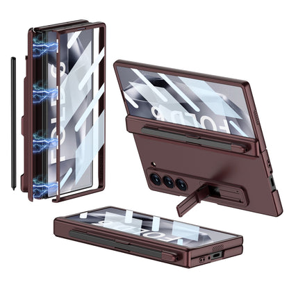 Magnetic Hinge Hidden Bracket Case With Pen Slot For Galaxy Z Series