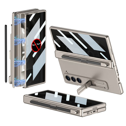 Magnetic Hinge Hidden Bracket Case With Pen Slot For Galaxy Z Series