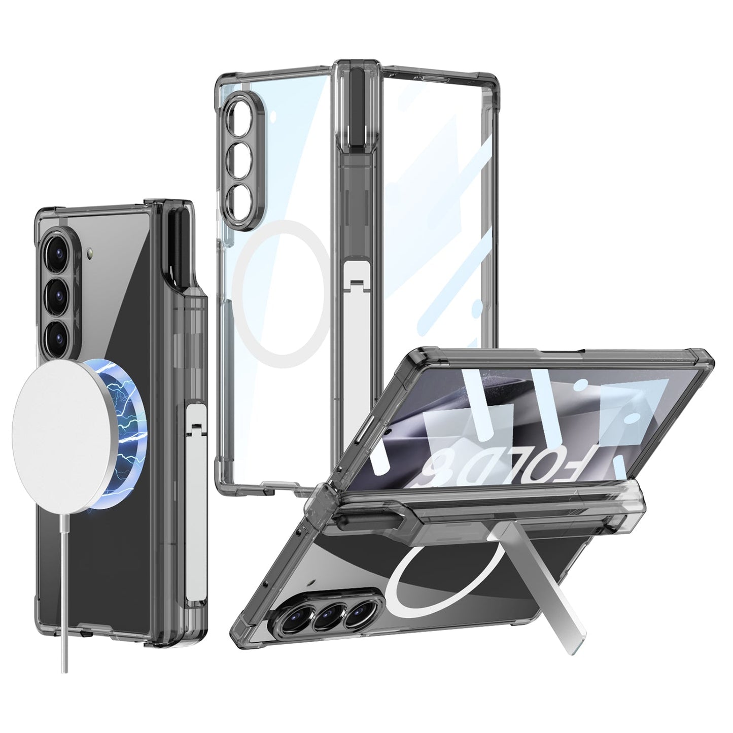 Magnetic Shockproof Phone Case With Pen Box For Galaxy Z Series