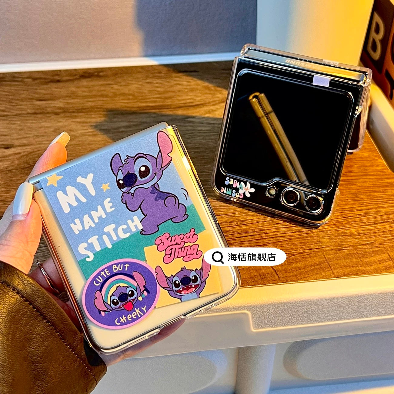 Cute Cartoon Disney Stitch Z Flip Series Case