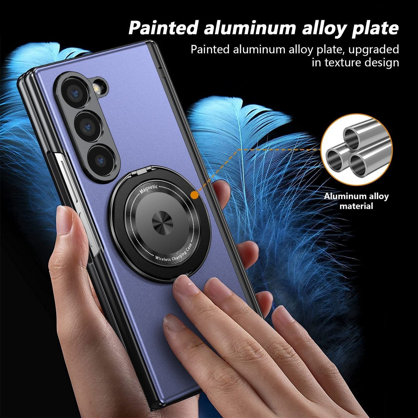 360° Magnetic Bracket Shockproof Case With Screen Protector For Galaxy Z Fold