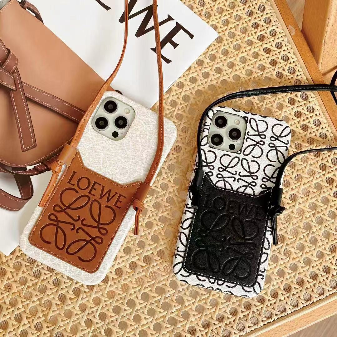 Luxury Leather Crossbody Lanyard