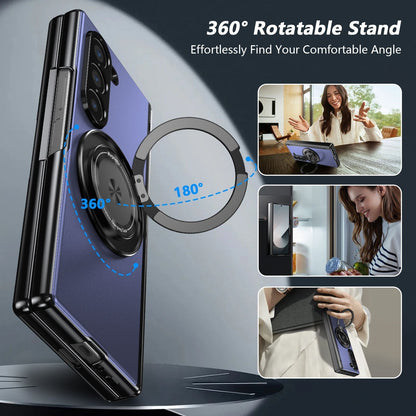 360° Magnetic Bracket Shockproof Case With Screen Protector For Galaxy Z Fold