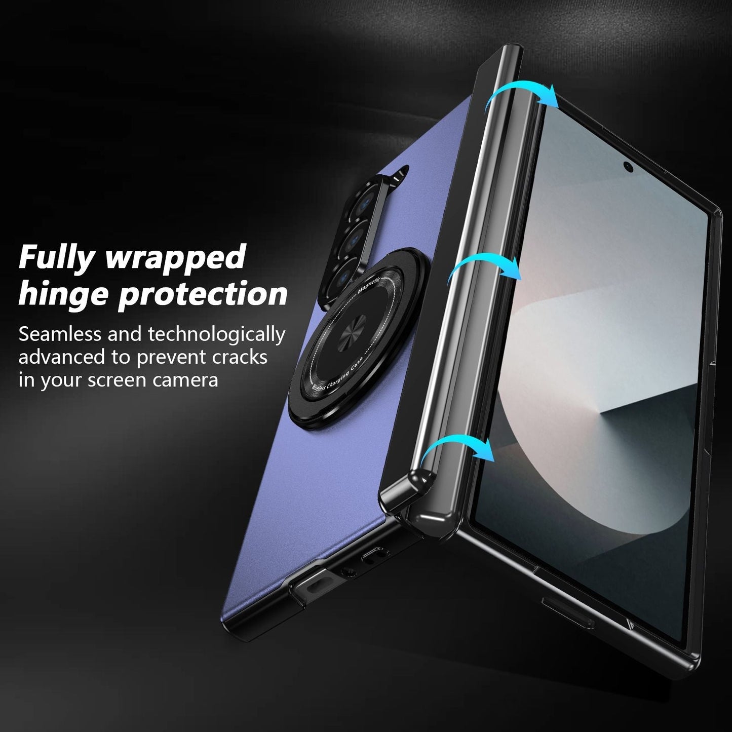 360° Magnetic Bracket Shockproof Case With Screen Protector For Galaxy Z Fold