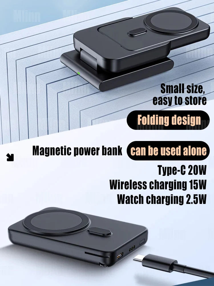 MagFold Pro+: The 3-in-1 PowerHub for Effortless Charging
