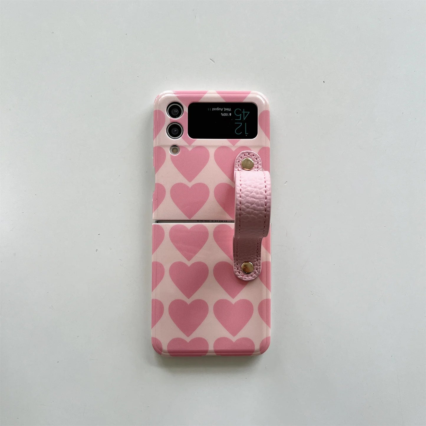 Korean Luxury Cute Love Heart Case For Galaxy Z Flip Series