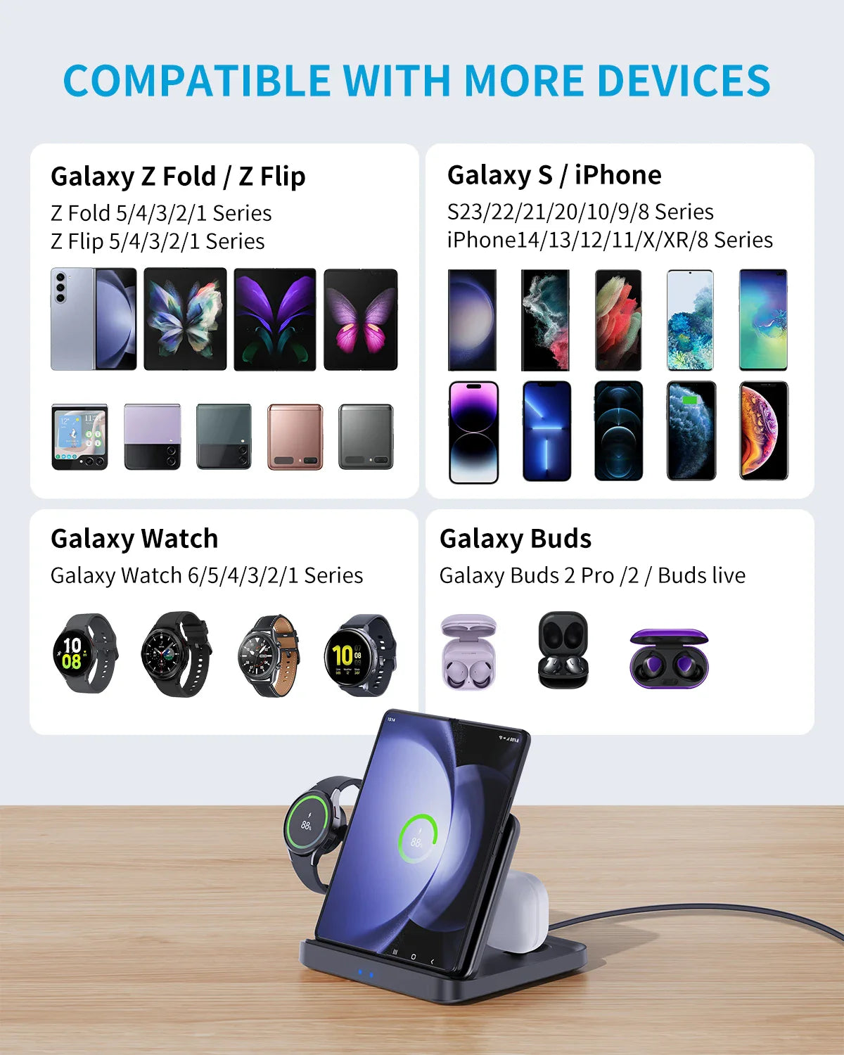 FoldMate Pro: The 3-in-1 Charger for Watch, Buds & Phone