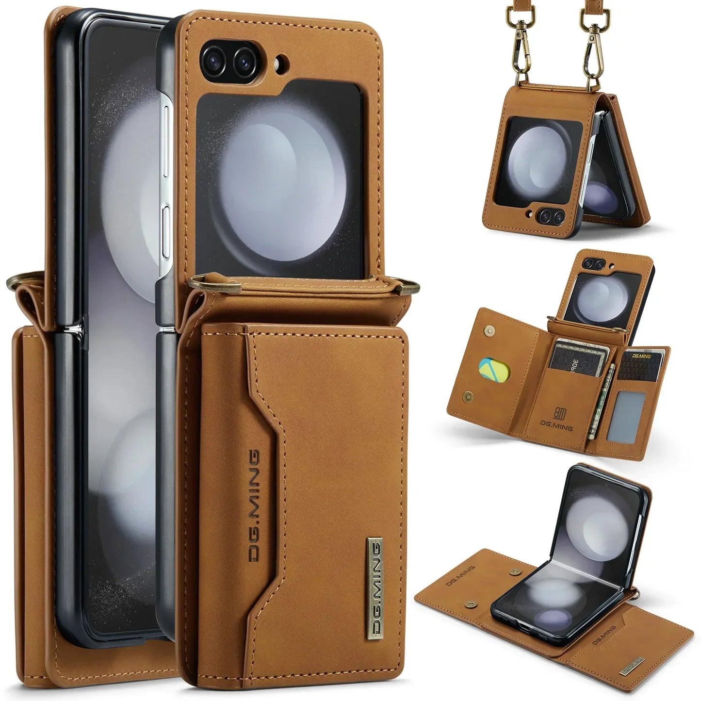 Crossbody Leather Case for Samsung Galaxy Z Flip Series