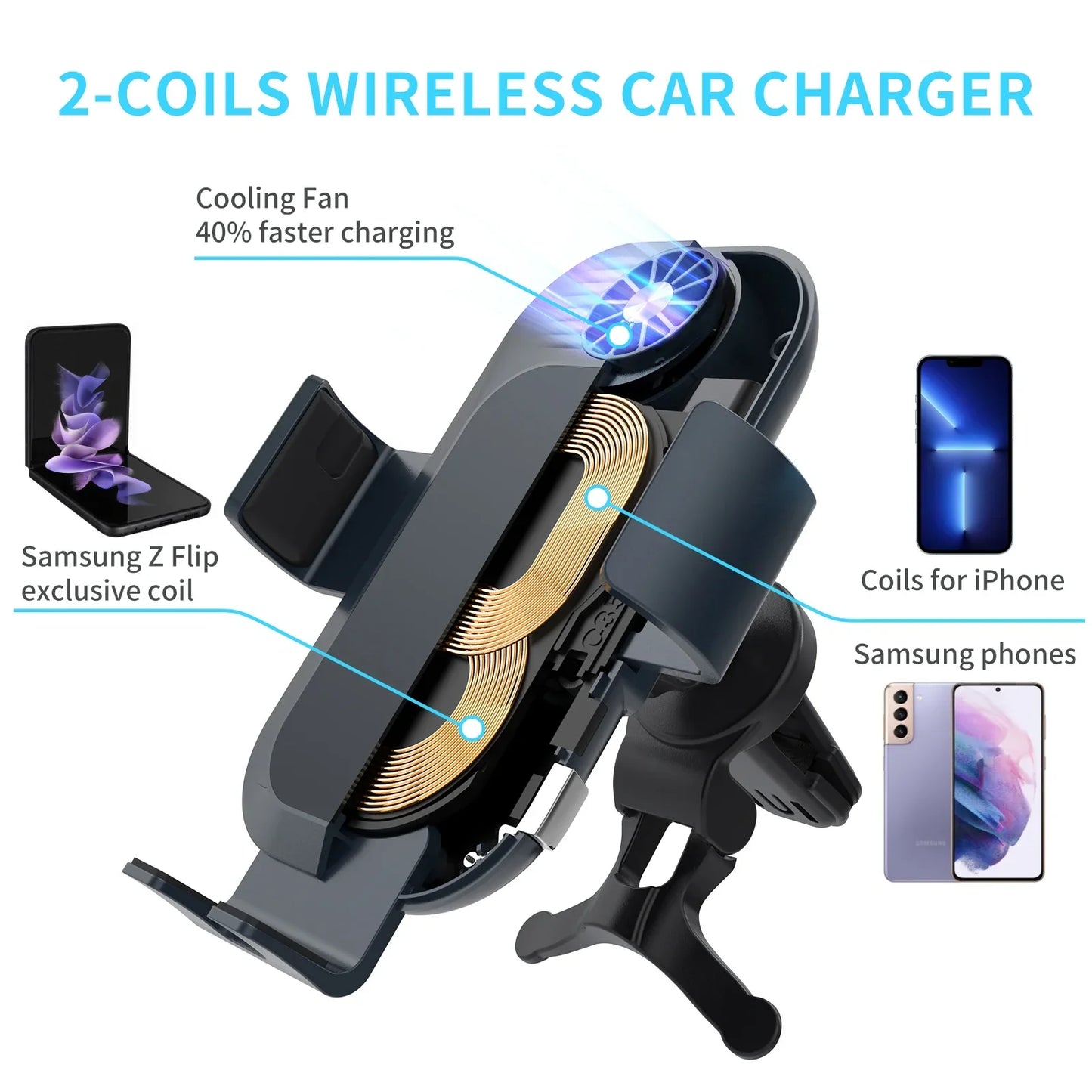 Wireless Car Charger For Galaxy Z Flip Series