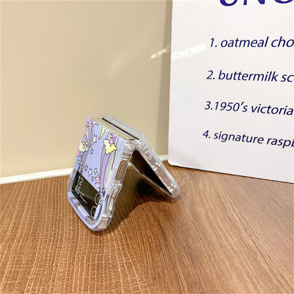 Cute Korean Butterfly Rainbow Wavy Case for Galaxy Z Flip 3 & 4