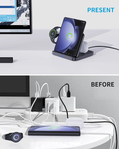 FoldMate Pro: The 3-in-1 Charger for Watch, Buds & Phone