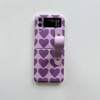 Korean Luxury Cute Love Heart Case For Galaxy Z Flip Series