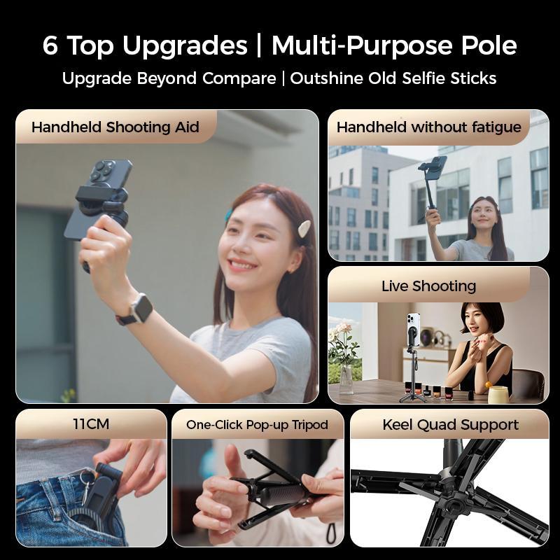 4-in-1 Magnetic Selfie & Vlogging Stick By Phonico